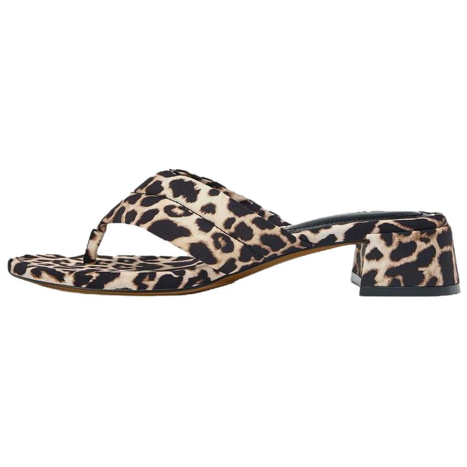 ZARA Slip Resistant Flip Flops Women's Leopard Print