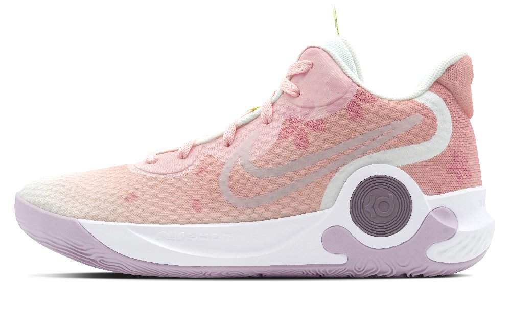Nike KD Trey 5 IX Cushioning Anti-Slip And Wear-Resistant Low-Top Vintage Basketball Shoes Men's White Pink