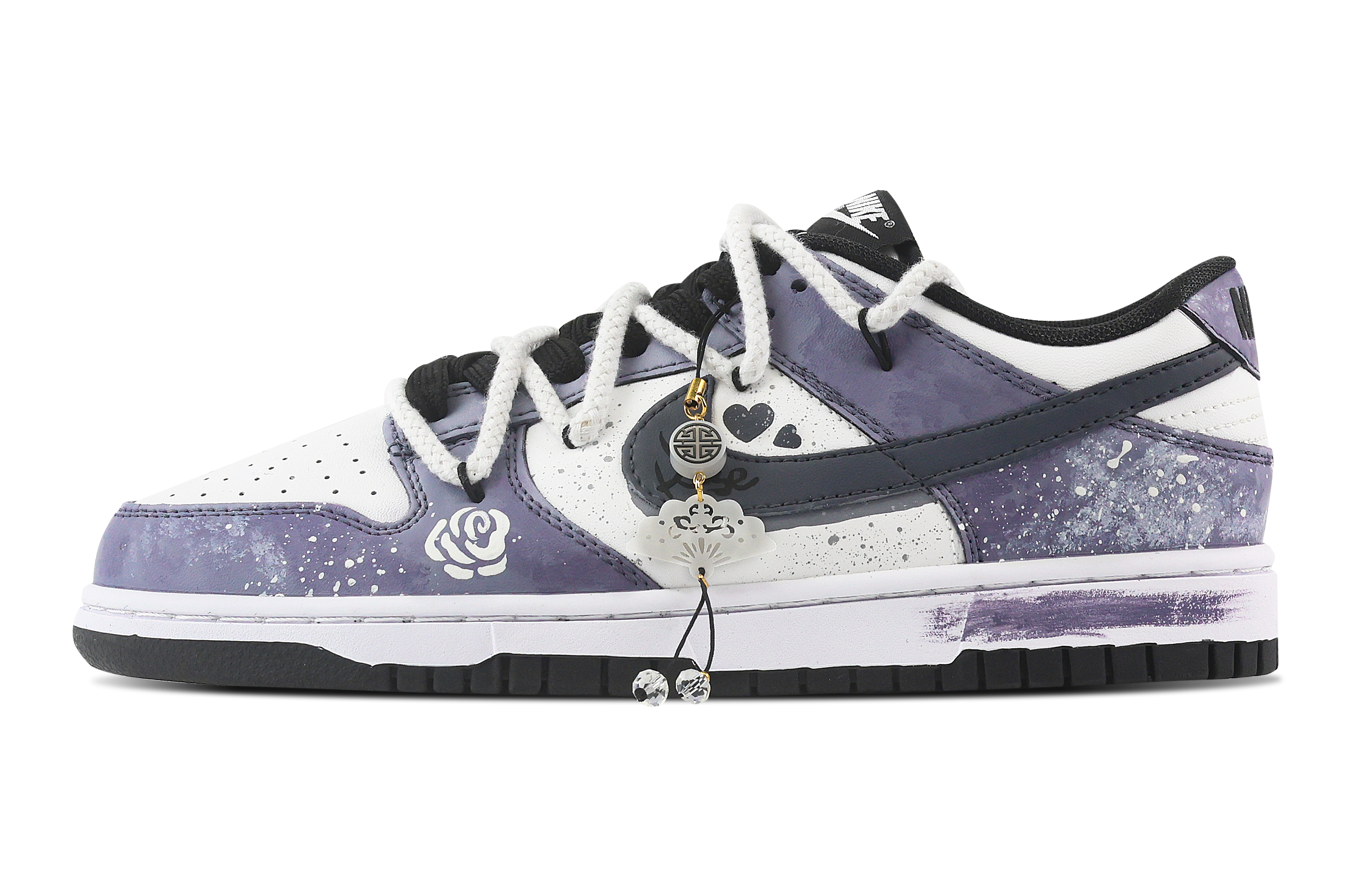 Nike Dunk Misty City Rose Abrasion Resistant Low top Skateboard Shoes Unisex Purple