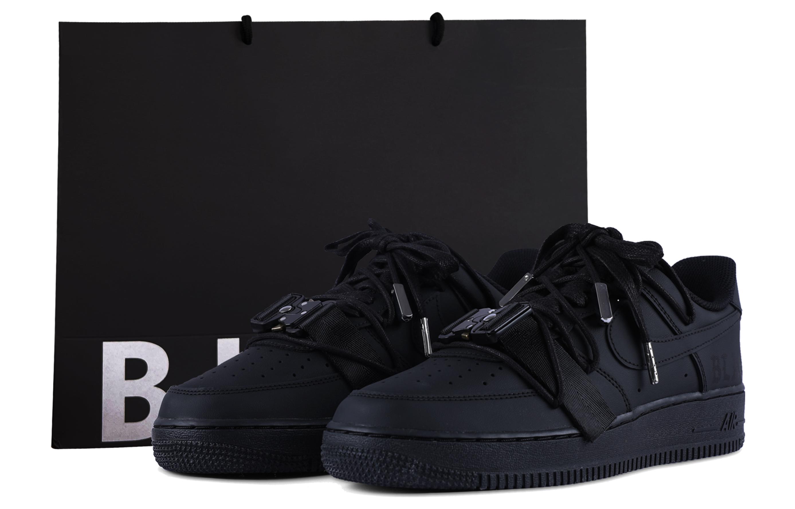 Nike Air Force 1 Low-Top Skateboard Shoes Unisex Pure Black
