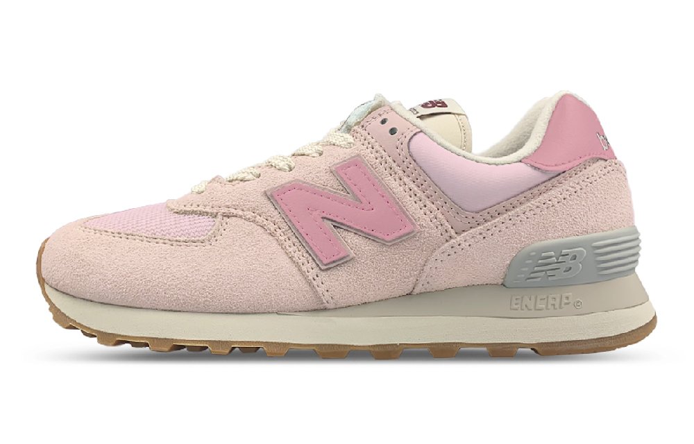 New Balance NB 574 Lightweight And Wear-resistant Low-Top Running Shoes Women's Pink Brown