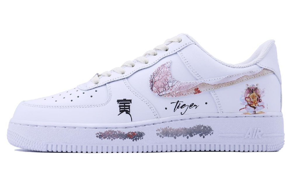 Nike Air Force 1 Tiger SDS Low Top Skateboard Shoes GS White
