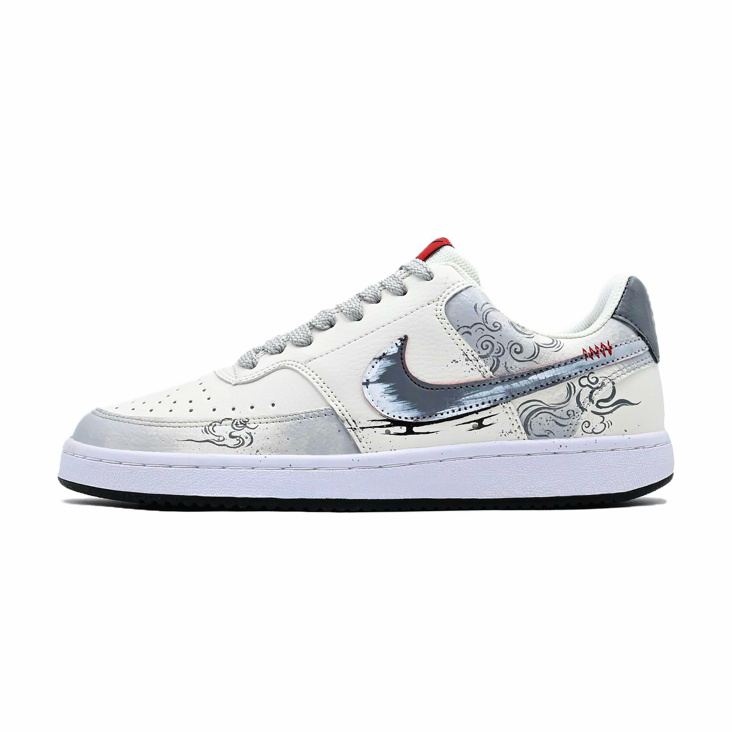 Nike Court Vision Cloud Comfort Abrasion Resistant Slip Resistant Low top Skateboard Shoes Men's Gray