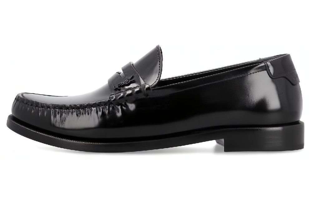 SAINT LAURENT Le Loafer Logo Plaque Slip On Loafers Women's