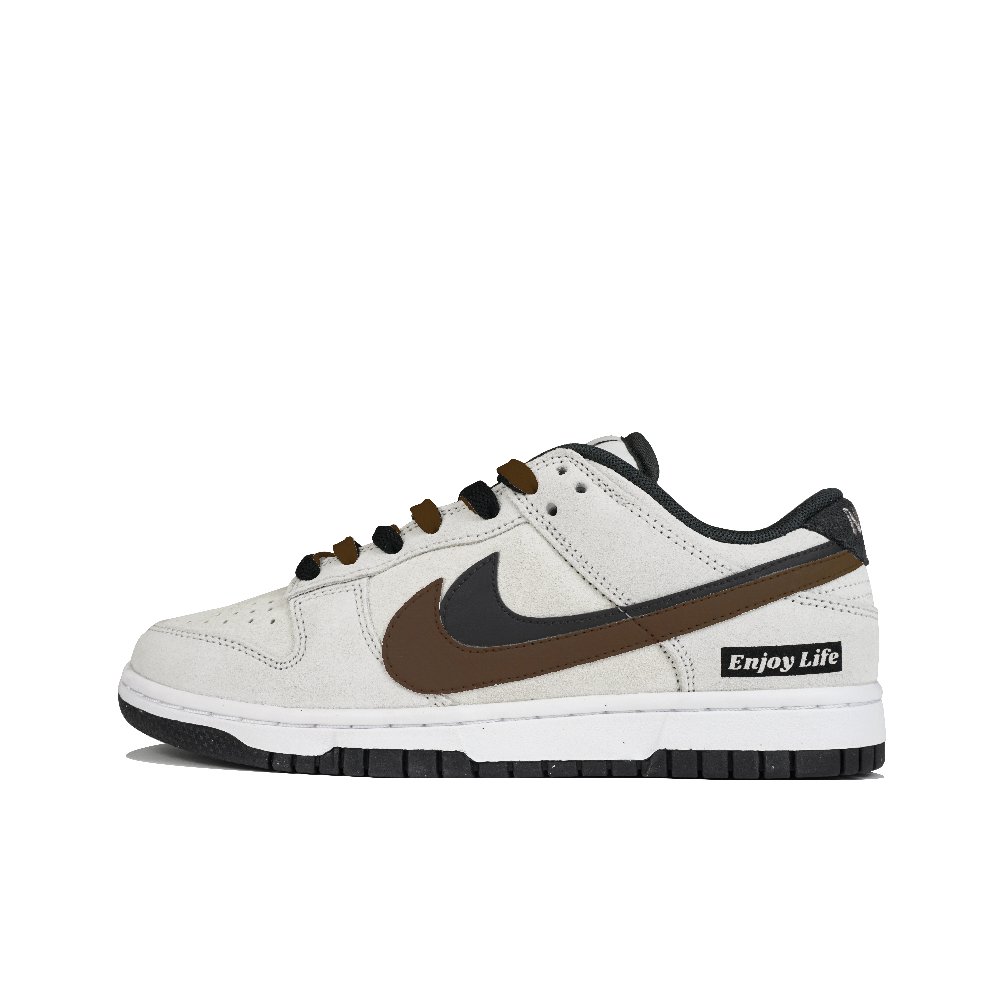 Nike Dunk Low-Top Skateboard Shoes Unisex Gray Brown