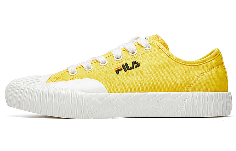 FILA FUSION Carve Wear-Resistant Low-Top Canvas Shoes Women's Yellow White