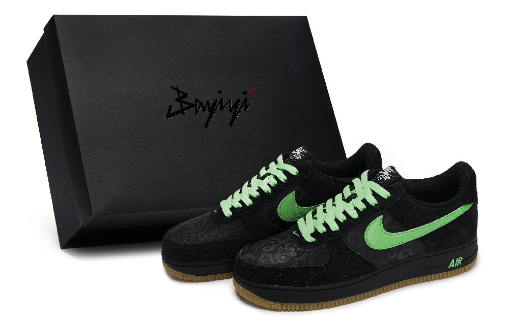 Nike Air Force 1 Skateboard Shoes Men's Low top Black/Green