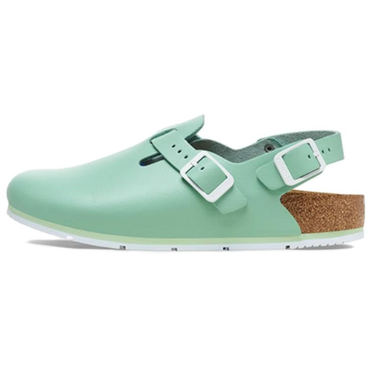 Birkenstock Slip Resistant Wrap toe Slippers Unisex Green Narrow Fit