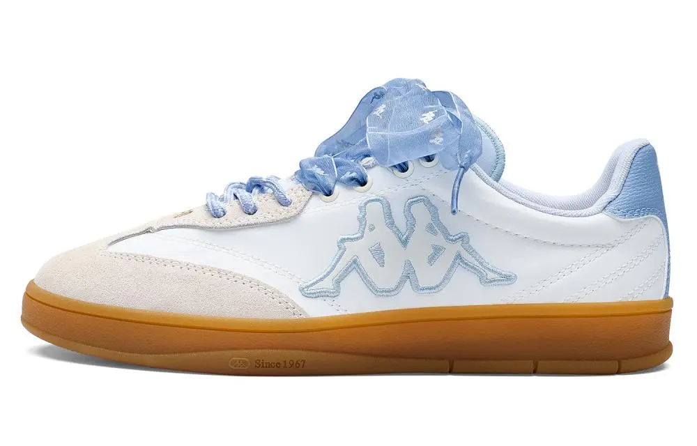 Kappa Tifo Back to Back Anti Slip Wear Resistant Low Top Skateboard Shoes Women's White Blue