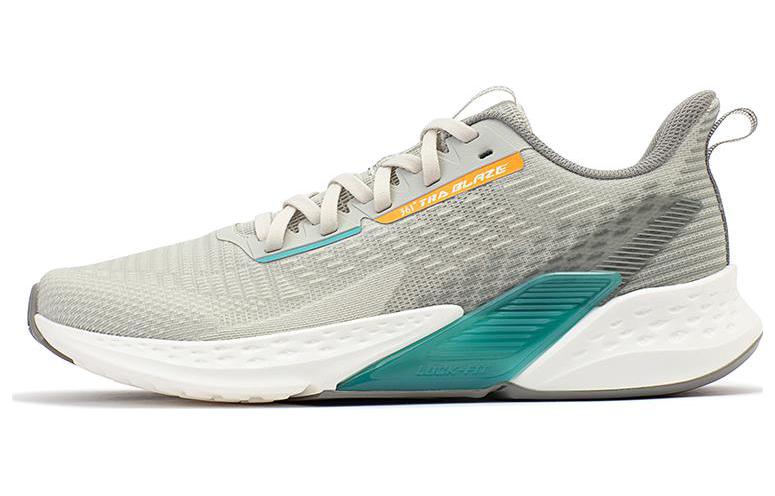 361° Anti-Slip And Wear-Resistant Breathable Low-Top Running Shoes Men's Gray Green White