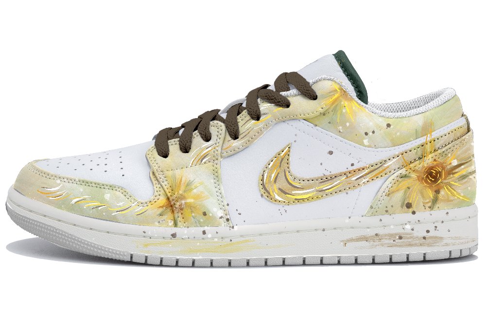 Jordan Air Jordan 1 Low Top Vintage Basketball Shoes Men's Green White