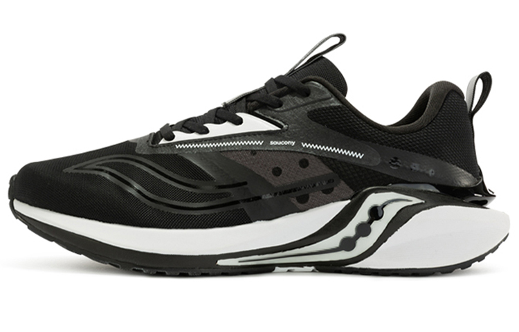 Saucony Coyote Hybrid Low-Top Running Shoes Men's Black White
