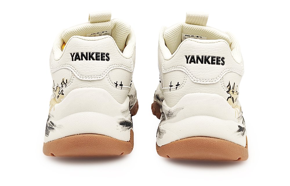 MLB Big Ball Chunky Non slip Support Low Top Chunky Sneakers Unisex Beige