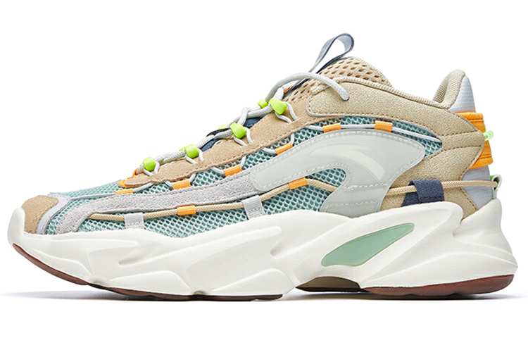 Anta Walker Cushioning Anti-Slip And Wear-Resistant Mid-Top Running Shoes Light Brown