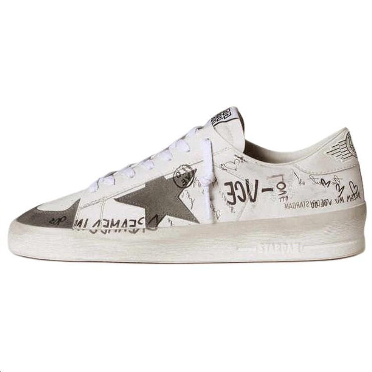 Golden Goose Stardan Low top Skateboard Shoes Men's White