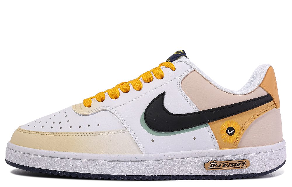 Nike Court Vision 1 Low Top Skateboard Shoes Men's Orange White