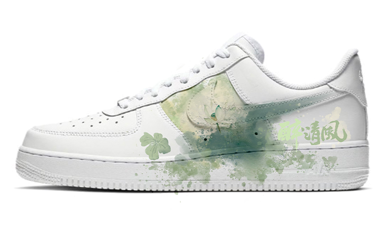 Nike Air Force 1 Low-Top Skateboard Shoes Men's Pure White