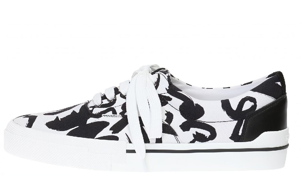 VERSACE Low Top Skateboard Shoes Men's White Black