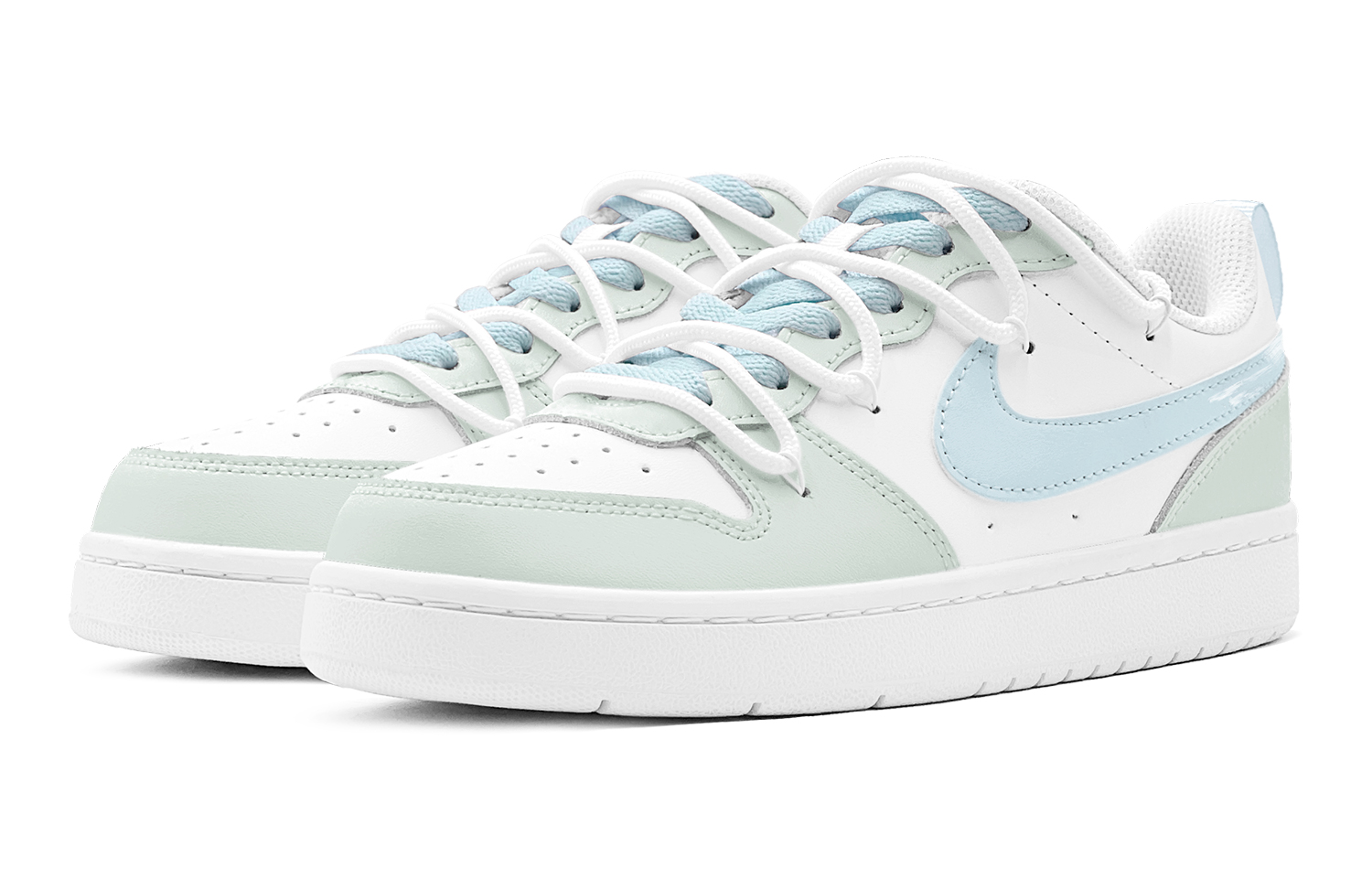 Nike Court Borough Abrasion Resistant Low Top Skateboard Shoes Women's Blue Green купить в интернет-магазине Yoocart с быстрой доставкой по России.