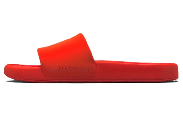 Lululemon Restfeel Slide Rubber Sole Slip Resistant Slide Slippers Men's Orange