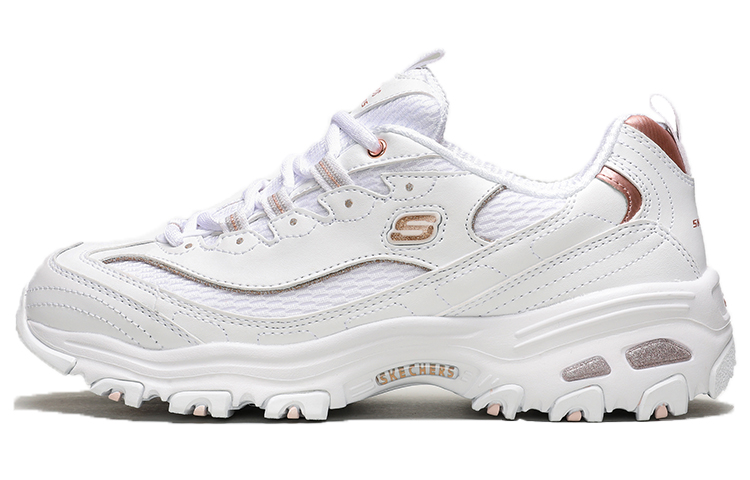 Skechers D'Lites Copper Divine Low Top Daddy Shoes Creamy Women's