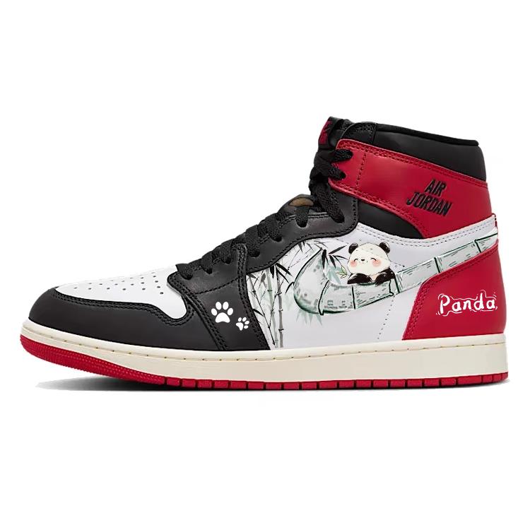 JORDAN Air Jordan 1 Vintage Basketball Shoes Men's High top Black/Red
