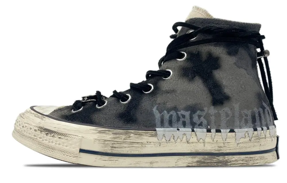 Converse 1970s Slip-Resistant High-Top Canvas Shoes Unisex Black Gray Color