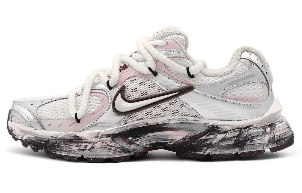 Nike V5 RNR Abrasion Resistant Breathable Low top Casual City Commute Running Shoes Women's Silver Gray Pink