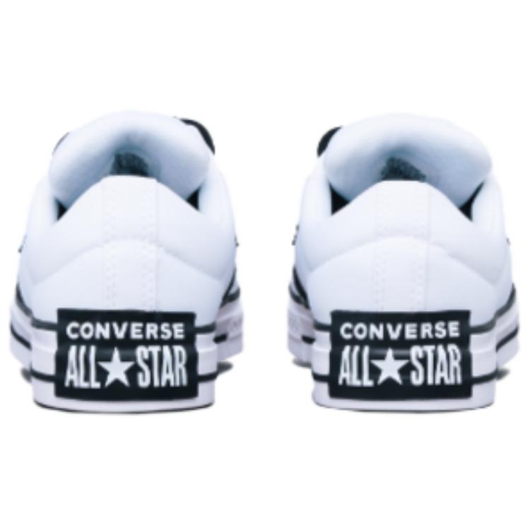 Converse Puff Player Anti-Slip Wear-Resistant Low-Top Skateboard Shoes Unisex White Black