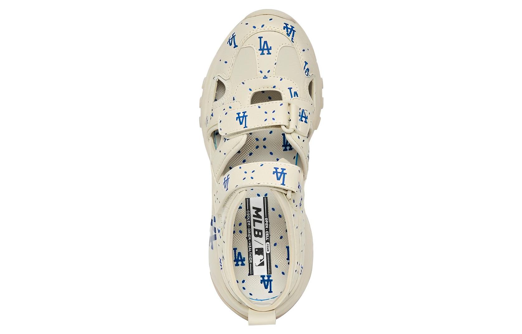 MLB Sandal Chunky Mask Street Style Logo Sports Sandals Unisex Beige Blue