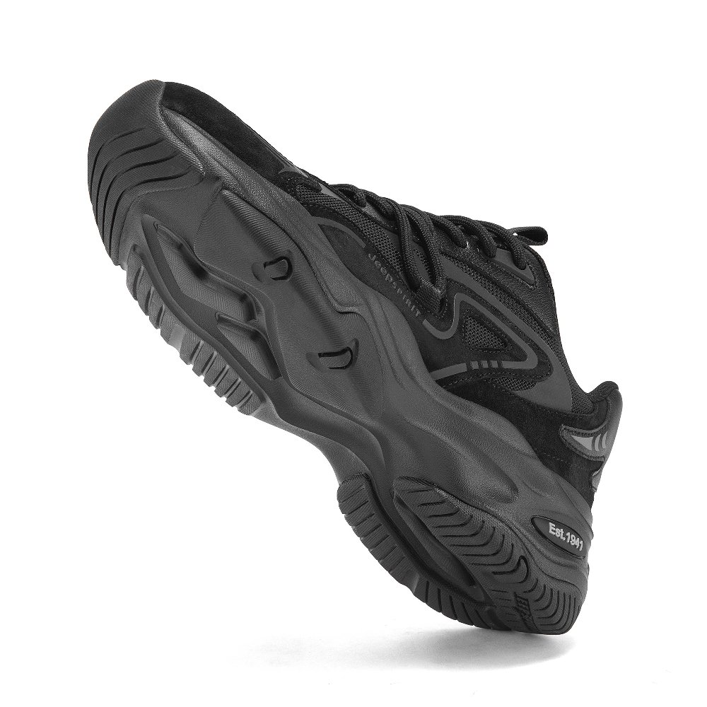 JEEP SPIRIT Low Top Casual Shoes Men Graphite Black