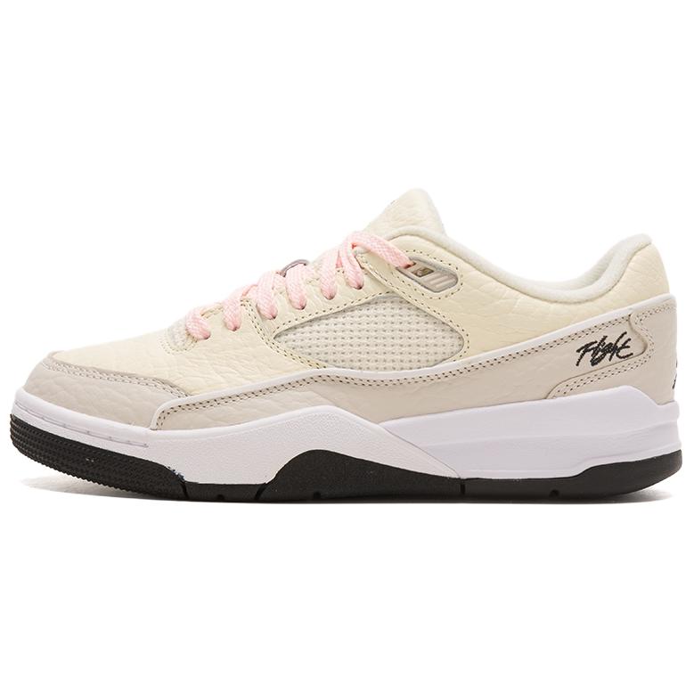 Jordan FLIGHT COURT Abrasion Resistant Low Top Vintage Basketball Shoes Women's Beige