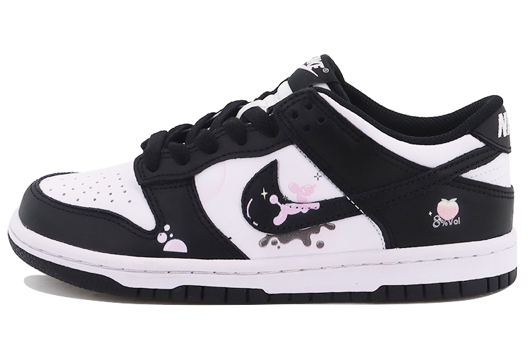 Nike Dunk Low 'Black' Wear-Resistant Low-Top Skateboard Shoes GS Black White
