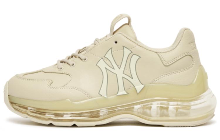 MLB Big Ball Chunky Anti-Slip And Wear-Resistant Lightweight Low-Top Chunky Sneakers Unisex Beige