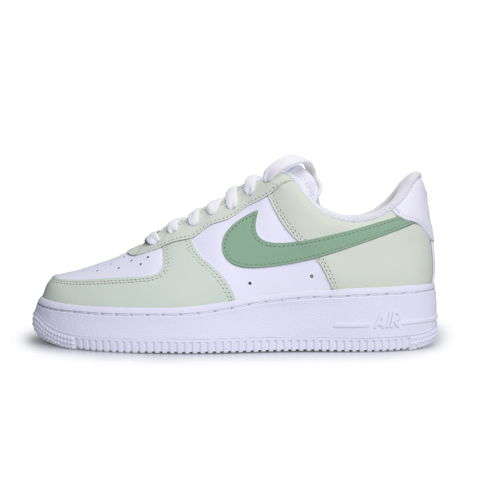 Nike Air Force 1 Abrasion Resistant Low Top Skateboard Shoes Unisex White Green