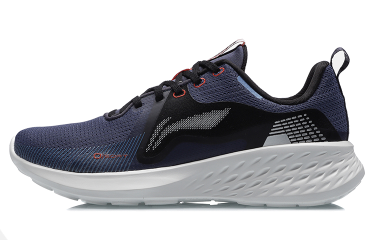 LiNing SOFT ELEMENT Element Cushioning Anti-Slip And Wear-Resistant Low-Top Sports Casual Shoes Men's Black Blue