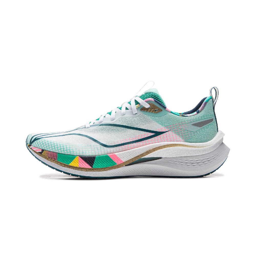 LiNing Red Hare 7 Pro Shock Absorbers Slip Resistant Low top Sprint Running Shoes Men's White Green