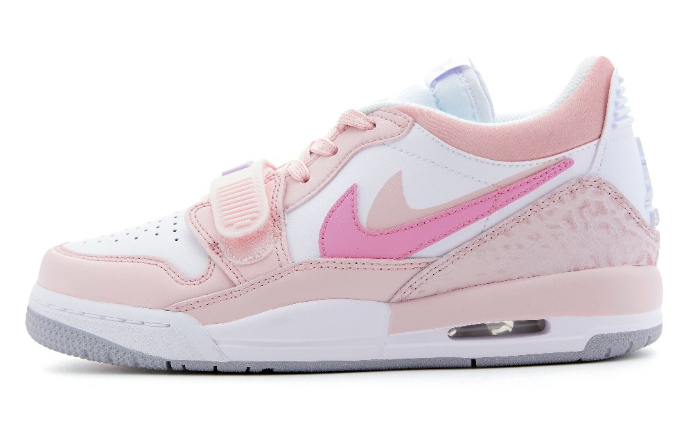 Jordan Legacy 312 Anti-Slip Wear-Resistant Low-Top Vintage Basketball Shoes GS Pink White
