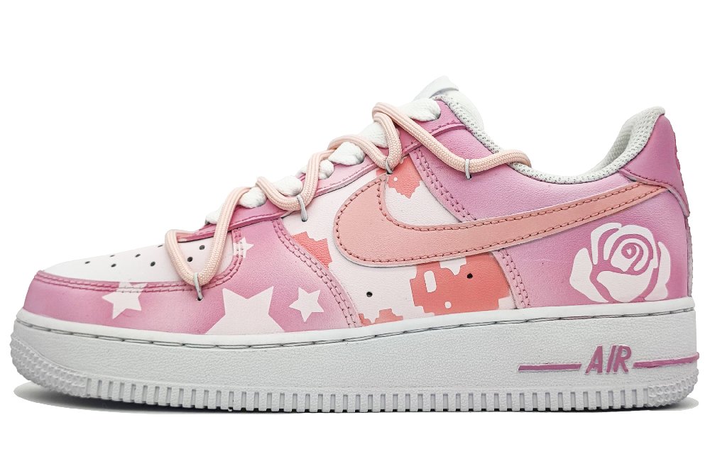 Nike Air Force 1 Anti-Slip Wear-Resistant Low-Top Skateboard Shoes Unisex Rose Pink