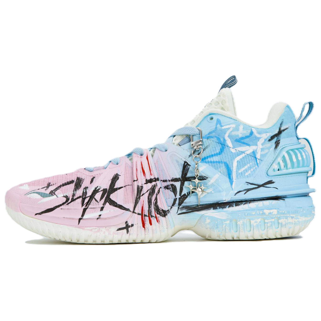 LINING Storm 2024 Basketball Shoes Men's Low top Pink/Blue