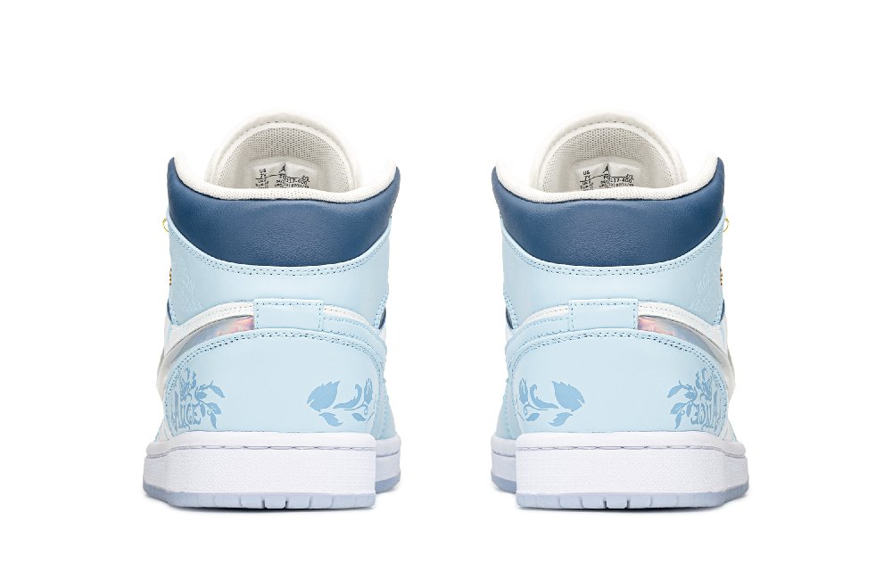 Jordan Air Jordan 1 High-Top Vintage Basketball Shoes Women's Blue White
