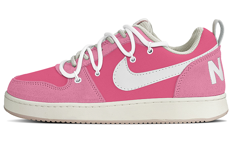 Nike Court Borough PRM Low Top Skateboard Shoes Women's Pink White