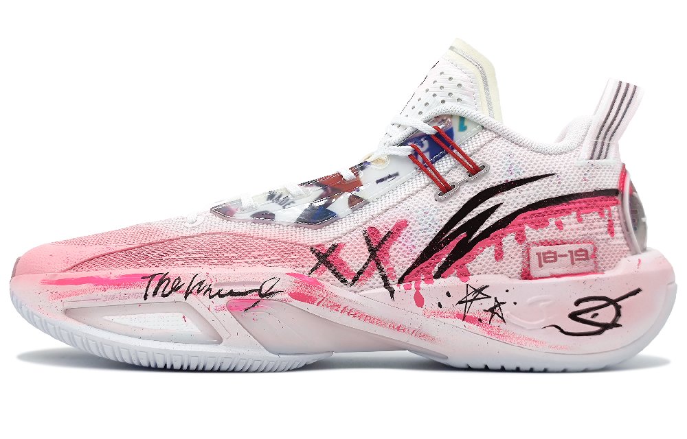 LINING Crack Variation 9 Basketball Shoes Men's Low top Pink