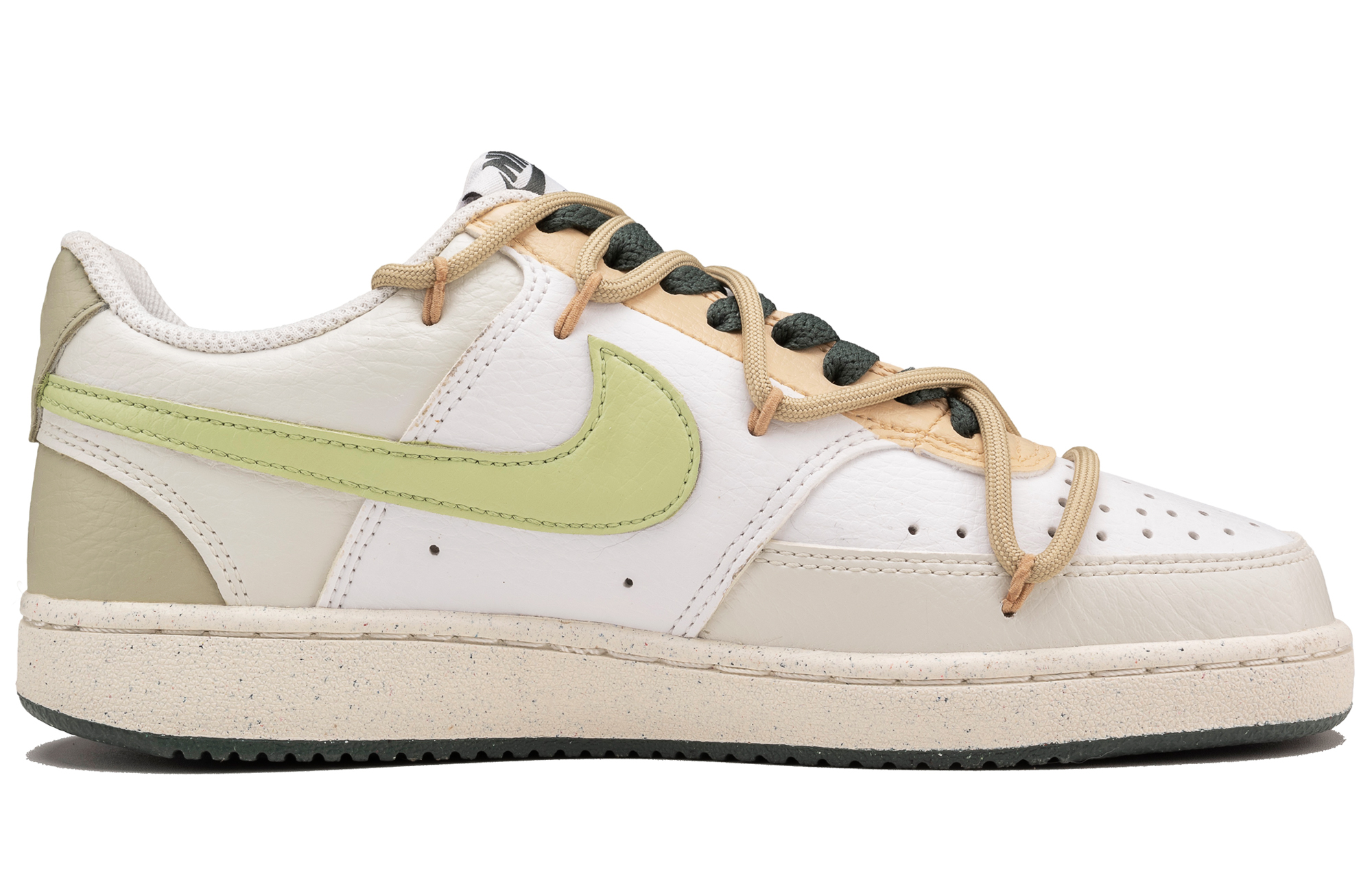 Nike Abrasion Resistant Low top Skateboard Shoes Women's White Green