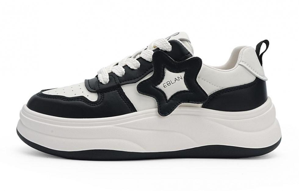 EBLAN Low-Top Casual Shoes Women's Beige Black