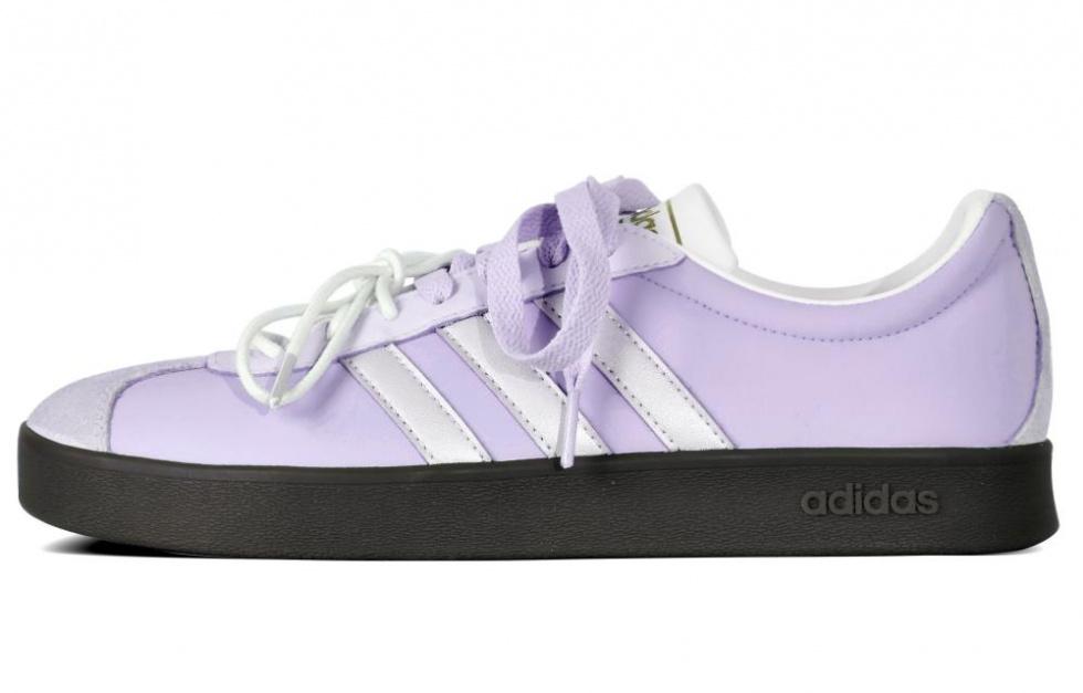 Adidas Neo Vl Court Classic Anti-Slip Wear-Resistant And Impact-Resistant Low-Top Skateboard Shoes Unisex Light Purple