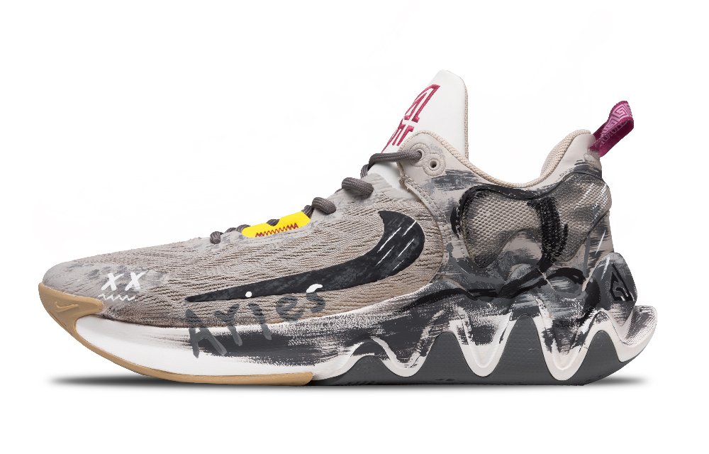 Nike Giannis Immortality 2 Funi Mountains And Seas Abrasion Resistant Low Top Basketball Shoes Unisex Gray