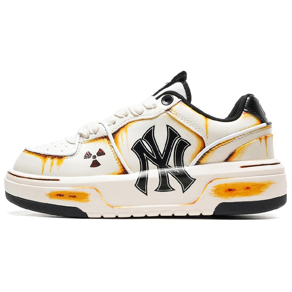 MLB Chunky Liner Melting Cheese Anti-Slip Wear-Resistant Low-Top Skateboard Shoes Unisex White