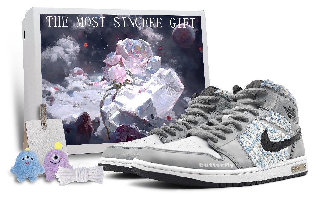 Jordan Air Jordan 1 Mid-Top Vintage Basketball Shoes Men's Gray