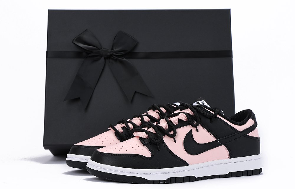 Nike Dunk Chestnut Anti-Slip Wear-Resistant Low-Top Skateboard Shoes GS Black Pink